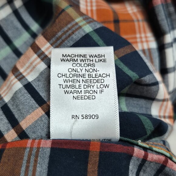 Cremieux Shirt Mens Size L Indian Madras Plaid Button Up Short Sleeve Cotton (45 - Picture 7 of 11